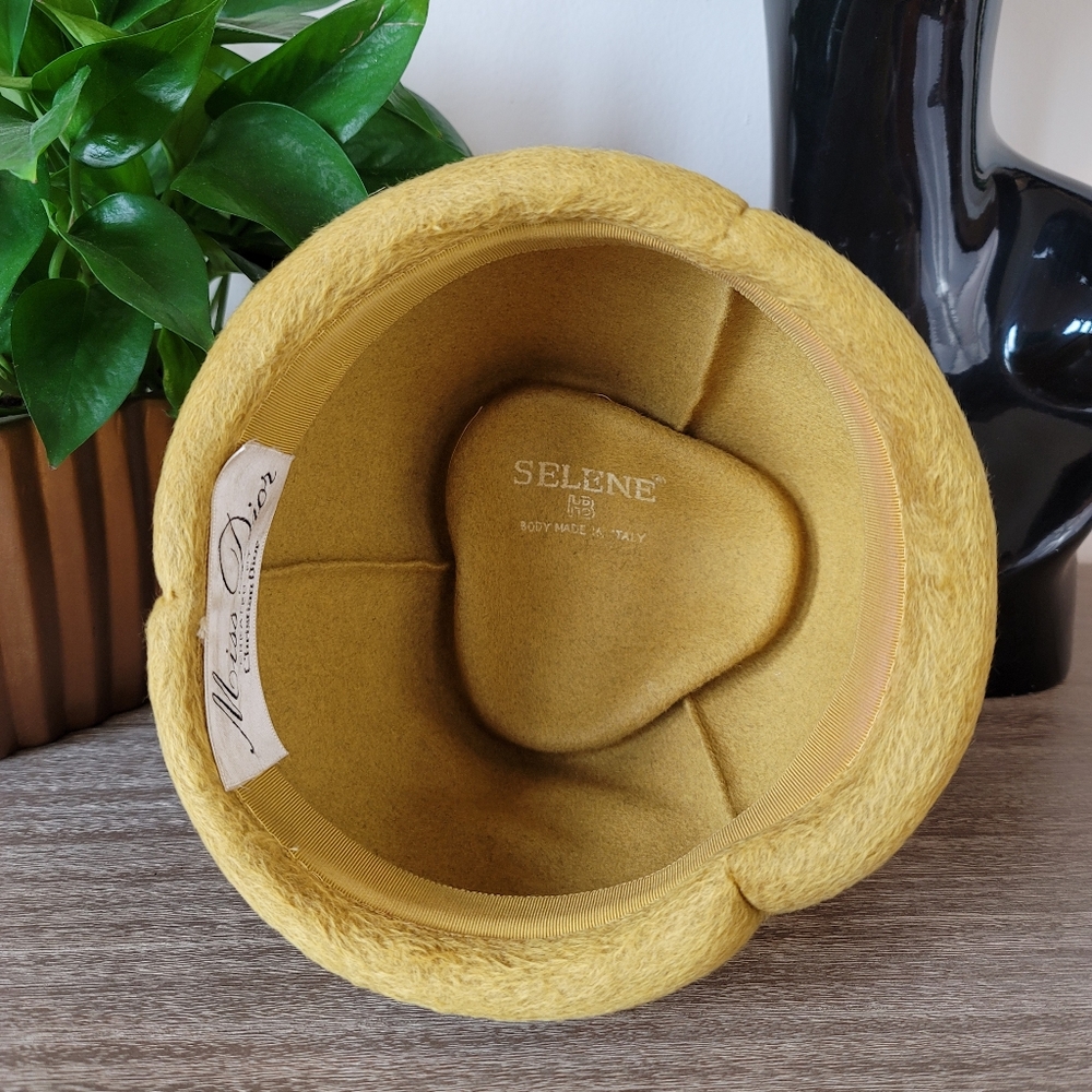 VTG 60s Miss Dior Structured Gumdrop Hat - Picture 10 of 13